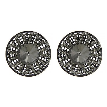 Fashionable Black Exquisite Earrings SLJE3391