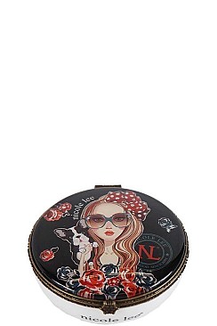 NICOLE LEE LARGE NINA PRINT JEWELRY BOX