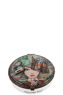 NICOLE LEE LARGE NINA PRINT JEWELRY BOX