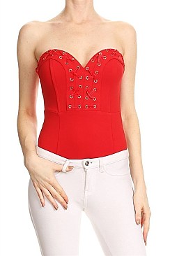 Pack of 6 Pieces Stylish Sleeveless Top in a Bodysuit BJBCCR7259