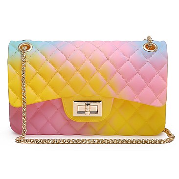 MULTI COLORED JELLY SHOULDER BAG