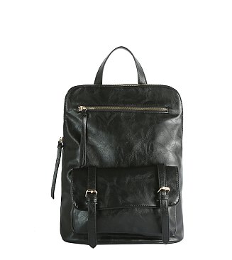 METRO Buckle Flap Pocket Convertible Backpack