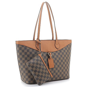 2-in-1 Stylish Monogram Shopper Wallet Set