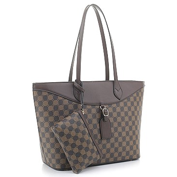 2-in-1 Stylish Monogram Shopper Wallet Set