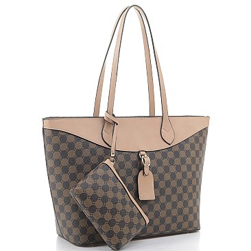 2-in-1 Stylish Monogram Shopper Wallet Set