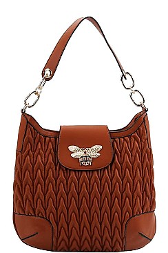 INSECT ACCENT STYLISH PATTERN SHOULDER BAG