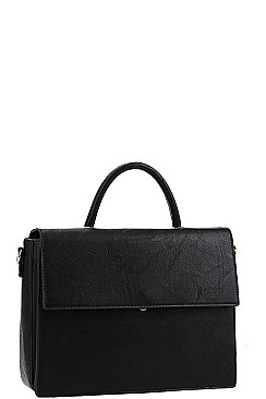 SQUARE CLASSY FLAP SATCHEL WITH LONG STRAP