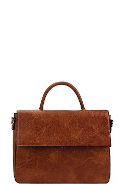 SQUARE CLASSY FLAP SATCHEL WITH LONG STRAP