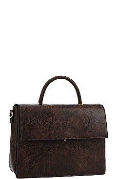 SQUARE CLASSY FLAP SATCHEL WITH LONG STRAP