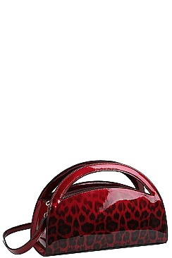 LEOPARD GRADIENT HANDBAG WITH WALLET