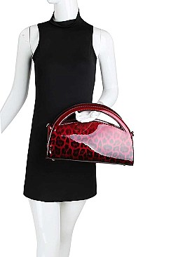 LEOPARD GRADIENT HANDBAG WITH WALLET