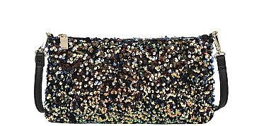 TRENDY FULL SEQUIN CROSSBODY BAG