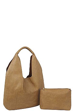 2 in 1 Tall Hobo-Shoulder Bag