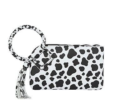 Animal Printed Cuff Handle Clutch