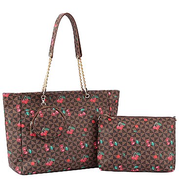 Monogram Cherry 3-in-1 Shopper Set