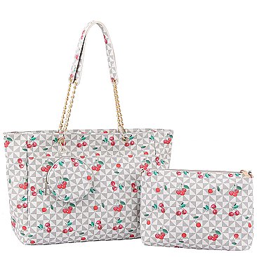 Monogram Cherry 3-in-1 Shopper Set