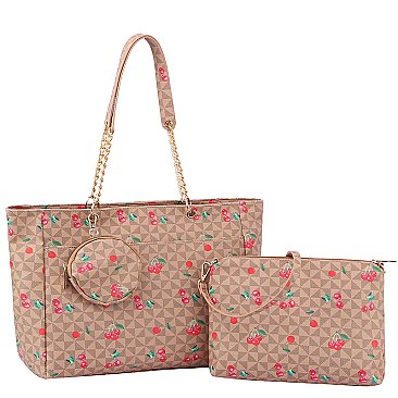 Monogram Cherry 3-in-1 Shopper Set