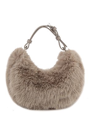 Furry Top Handle Satchel