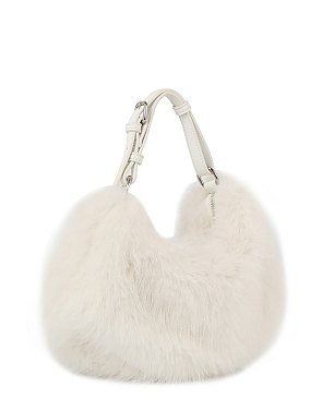 Furry Top Handle Satchel