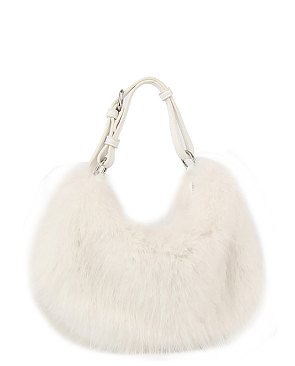 Furry Top Handle Satchel