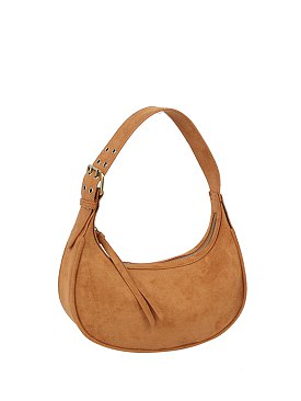 Faux Suede Shoulder Bag