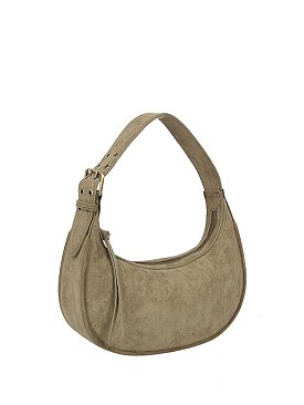 Faux Suede Shoulder Bag