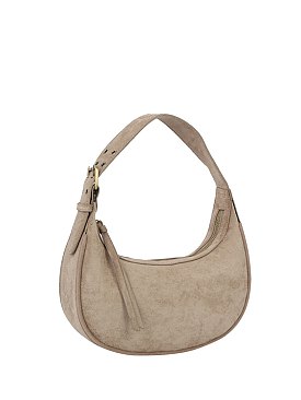 Faux Suede Shoulder Bag