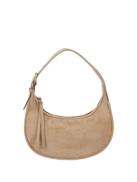 Faux Suede Shoulder Bag
