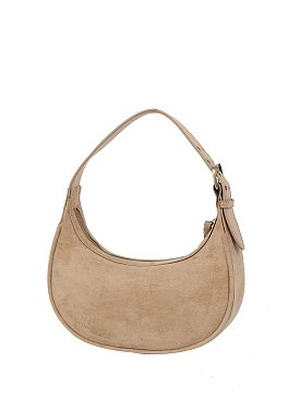 Faux Suede Shoulder Bag
