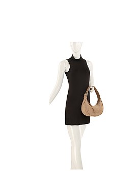 Faux Suede Shoulder Bag