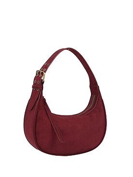 Faux Suede Shoulder Bag