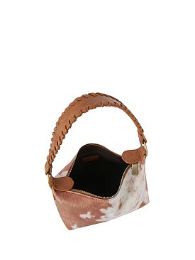 Calf Hair Cow Printed Bucket Shoulder Bag