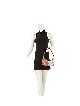 Calf Hair Cow Printed Bucket Shoulder Bag