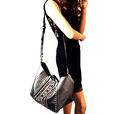 JY0116-LP Aztec Theme Stud 2 in 1 Tote