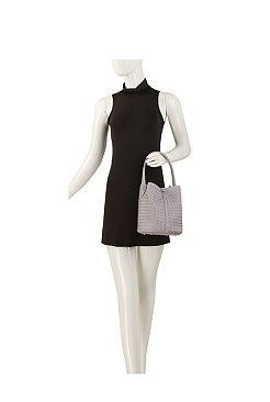 Fashion Woven Bucket Bag Satchel