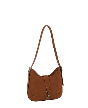 Faux Suede Shoulder Bag