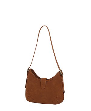 Faux Suede Shoulder Bag