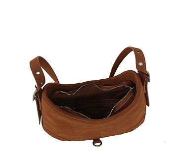 Faux Suede Shoulder Bag