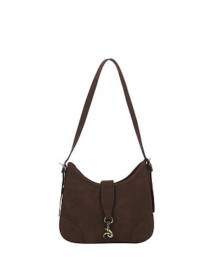 Faux Suede Shoulder Bag