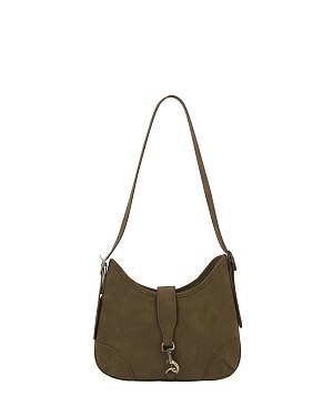 Faux Suede Shoulder Bag