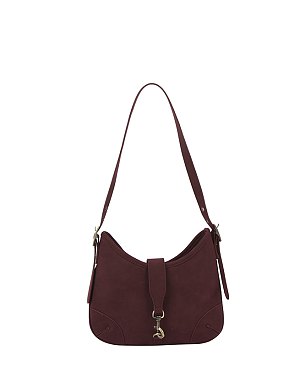 Faux Suede Shoulder Bag