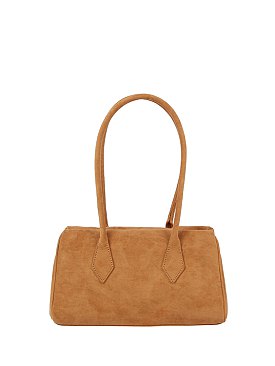 Faux Suede Boston Bag Tote