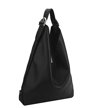 BUCKLED SMOOTH TEXTURE HOBO BAG