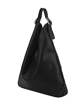 BUCKLED SMOOTH TEXTURE HOBO BAG