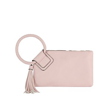 Fashion Cuff Handle Tassel Wristlet Clutch