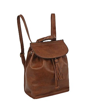 FASHION MODERN TASEEL LEATHER BACKPACK