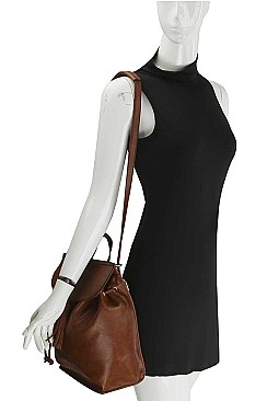 FASHION MODERN TASEEL LEATHER BACKPACK