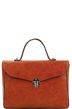 2IN1 DESIGNER MODERN SQUARE SATCHEL WITH MATCHING WALLET