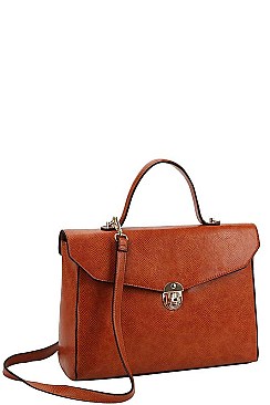 2IN1 DESIGNER MODERN SQUARE SATCHEL WITH MATCHING WALLET