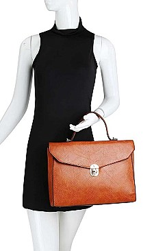 2IN1 DESIGNER MODERN SQUARE SATCHEL WITH MATCHING WALLET